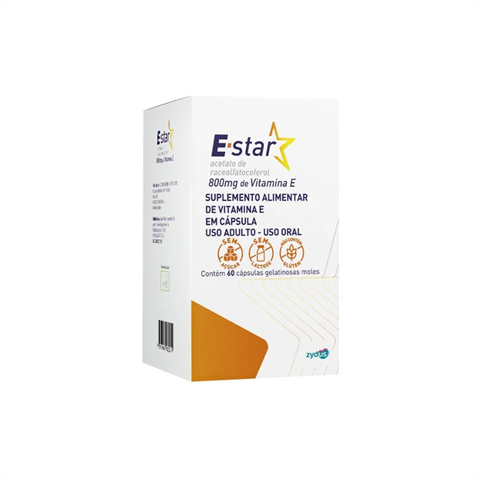 Suplemento Alimentar E-Star 800mg Com 60 Cápsulas Gelatinosas Moles