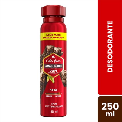 Desodorante Antitranspirante Old Spice Spray Amadeirado Com 250ml