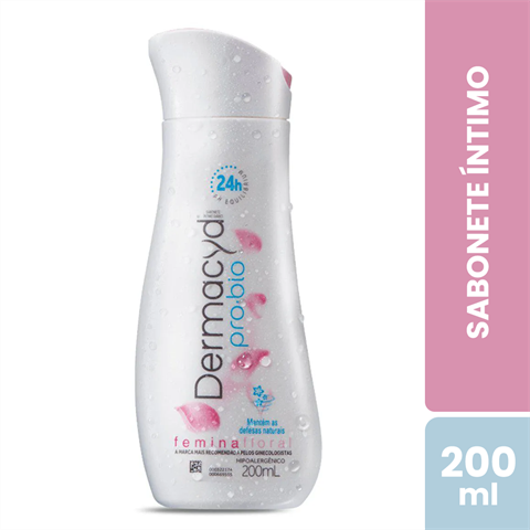 Sabonete Íntimo Dermacyd Pro-Bio Femina Floral Com 200ml