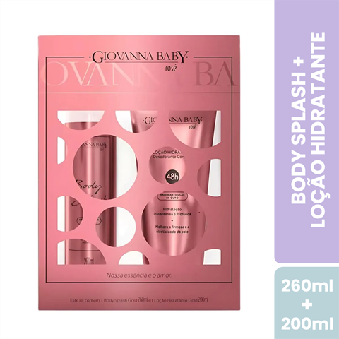Kit Giovanna Baby Rosé Body Splash 260ml + Loção Hidratante 200ml