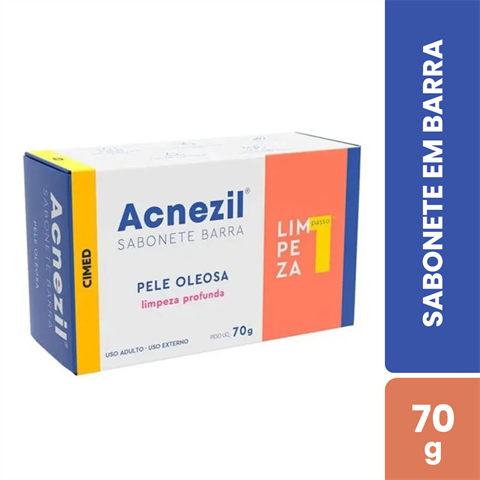 Sabonete Em Barra Acnezil Pele Oleosa Limpeza Profunda Passo 1 Com 70g