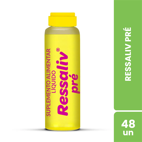 Suplemento Alimentar Líquido Ressaliv Pré Flaconetes Sabor Abacaxi Com 48 Unidades De 10ml