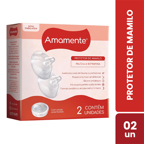 Protetor De Mamilo Amamente Com 2 Unidades