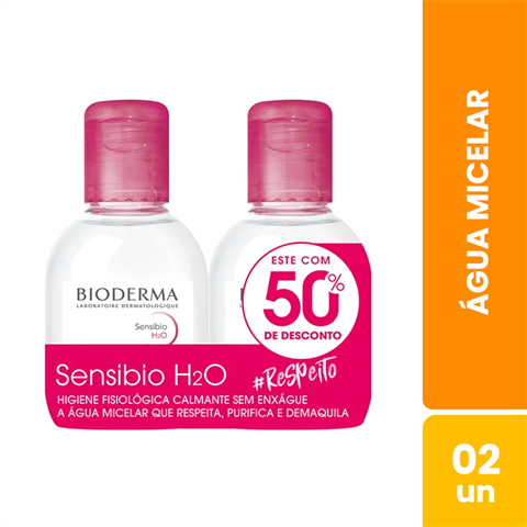 Pack Água Micelar Dermatólogica Bioderma Sensibio H2O Com 2 Unidades De 100ml