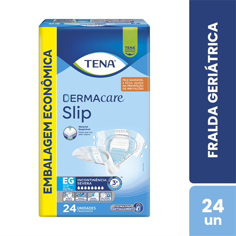 Fralda Geriátrica Tena Dermacare Slip EG Com 24 Unidades