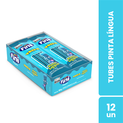 Bala Fini Tubes Pinta Lingua Com 12 Unidades De 15g