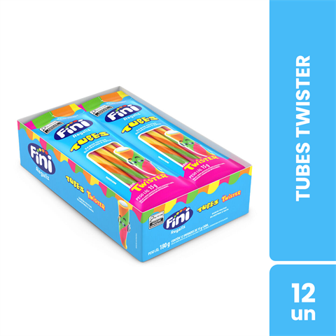 Bala Fini Tubes Twister Com 12 Unidades De 15g