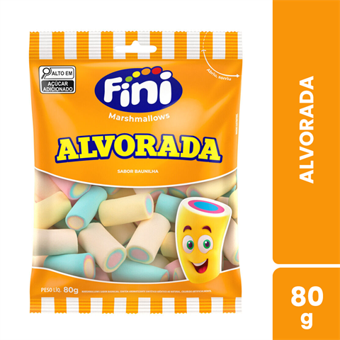 Marshmallows Fini Alvorada Com 12 Unidades De 80g