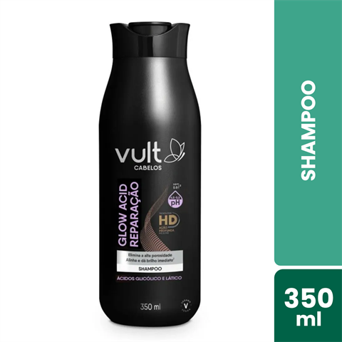 Shampoo Vult Cabelos Glow Acid Reparação Com 350ml