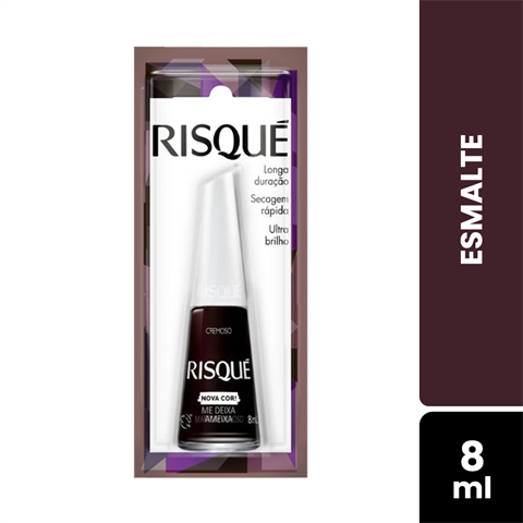Esmalte Risqué Cremoso Me Deixa Ameixa Blister Com 8ml
