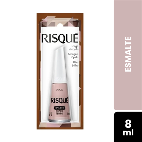 Esmalte Risqué Cremoso Nudeu Tempo Blister Com 8ml