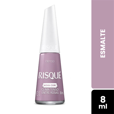 Esmalte Risqué Cremoso Clima Tenso Entre Rosas Com 8ml