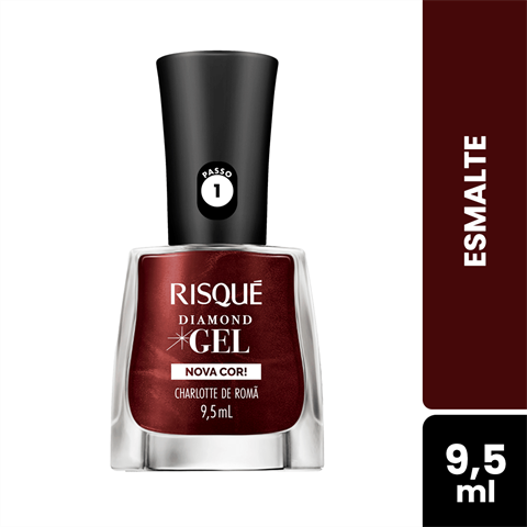 Esmalte Risque Diamond Gel Charlotte De Romã Com 9,5ml