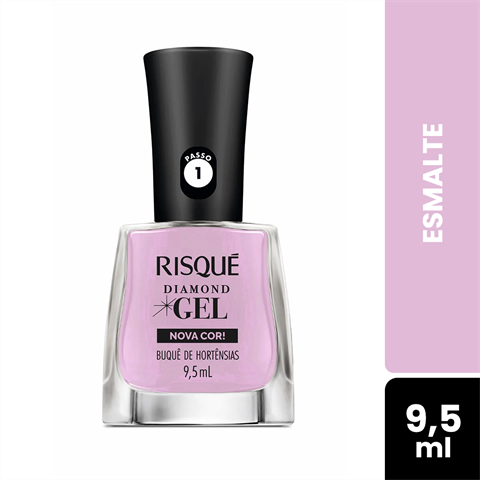 Esmalte Risqué Diamond Gel Buquê De Hortênsias Com 9,5ml