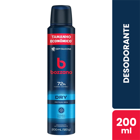 Desodorante Antitranspirante Bozzano Aerossol Dry Com 200ml