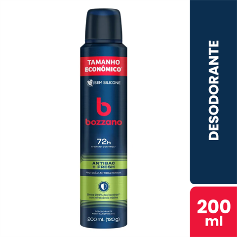 Desodorante Antitranspirante Bozzano Aerossol Antibac+Fresh Com 200ml