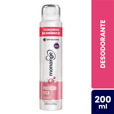 Desodorante Antitranspirante Monange Aerossol Proteção Seca Com 200ml