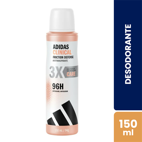 Desodorante Antitranspirante Adidas Clinical Aerossol Friction Defense Dry Com 150ml