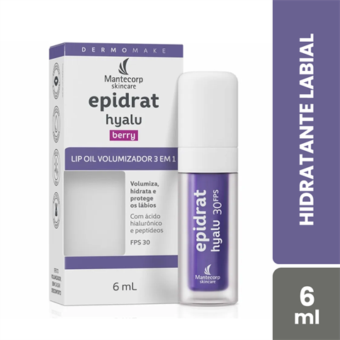 Hidratante Labial Mantecorp Skincare Epidrat Hyalu Berry FPS30 Com 6ml