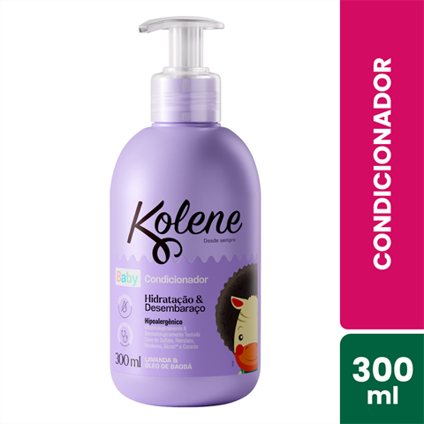 Condicionador Infantil Kolene Baby Hidratação & Desembaraço Com 12 Unidades De 300ml