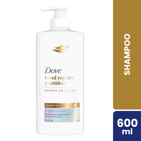 Shampoo Dove Bond Repair+Peptídeo Com 600ml
