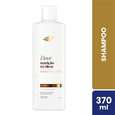 Shampoo Dove Nutrição+Tri-Óleos Com 370ml