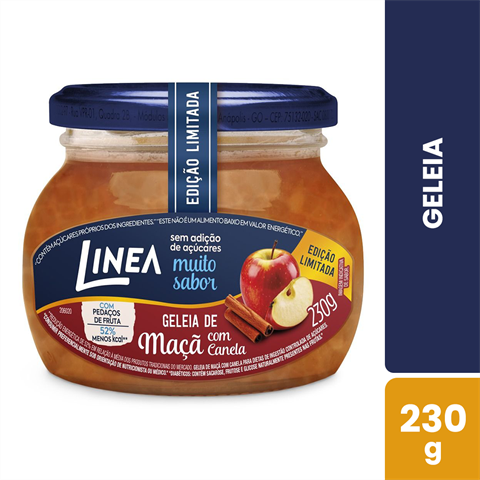 Geleia Linea Sabor Maça Com Canela Com 230g