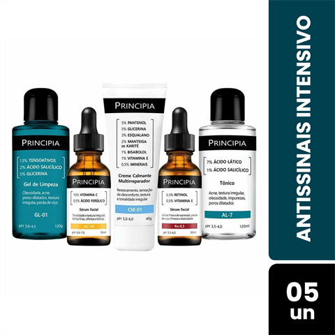 Kit Principia Antissinais Intenso GL-01 + AL-7 + VC-10 + Rn-0,3 + CM-01