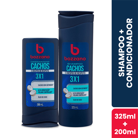 Kit Bozzano Cachos Shampoo 325ml + Condicionador 200ml