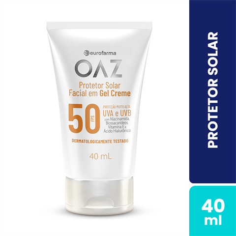 Protetor Solar Facial OAZ 50FPS Com 40ml