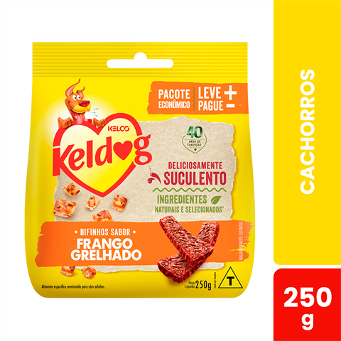 Bifinho Para Cães Keldog Sabor Frango Grelhado Com 250g