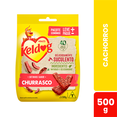 Bifinho Para Cães Keldog Sabor Churrasco Com 500g