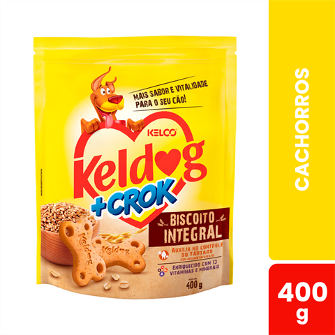 Biscoito Integral Para Cães Keldog +Crok Com 400g