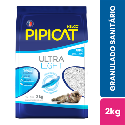 Granulado Sanitário Para Gatos Pipicat Ultra Light Com 2kg