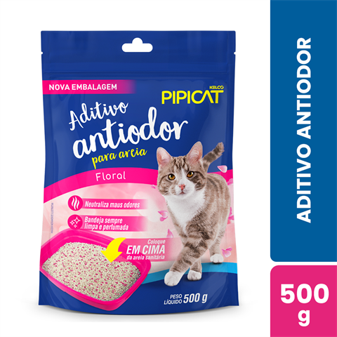 Aditivo Antiodor Para Areia De Gato Pipicat Floral Com 500g