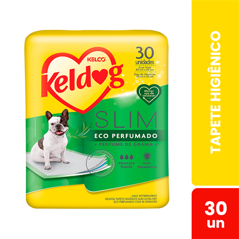 Tapete Higiênico Para Cães Keldog Slim Ultra Dry Eco Perfumado Com 30 Unidades