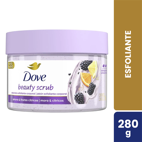 Esfoliante Corporal Dove Beauty Scrub Amora & Frutas Cítricas Com 280g