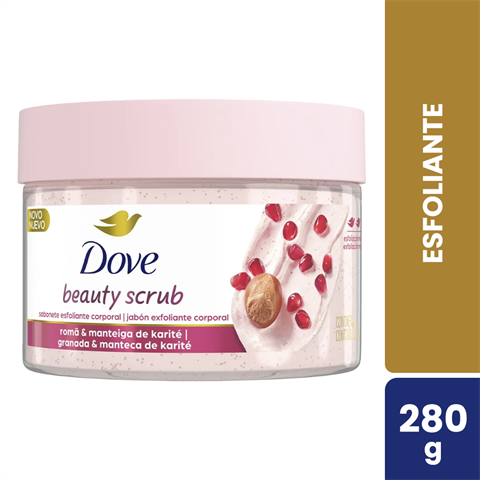 Esfoliante Corporal Dove Beauty Scrub Romã & Manteiga De Karité Com 280g