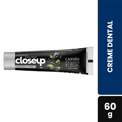 Creme Dental Closeup Carvão Ativado Sabor Menta Com 60g