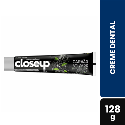 Creme Dental Closeup Carvão Ativado Sabor Menta Com 128g