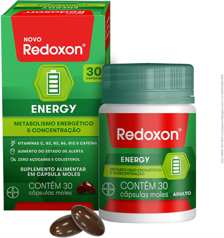 Suplemento Alimentar Redoxon Energy Com 30 Cápsulas Moles