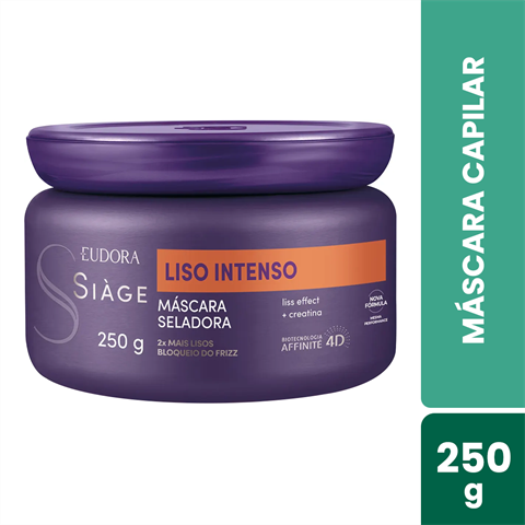 Máscara Capilar Eudora Siàge Liso Intenso Com 250g