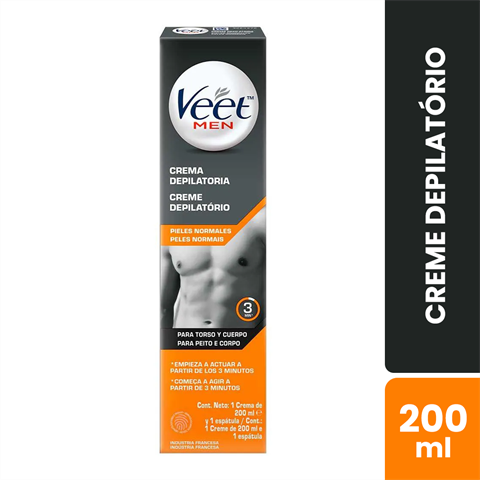 Creme Depilatório Veet Men Peles Normais Com 200ml