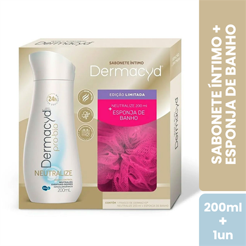 Kit Dermacyd Pro-Bio Neutralize 200ml + Esponja De Banho