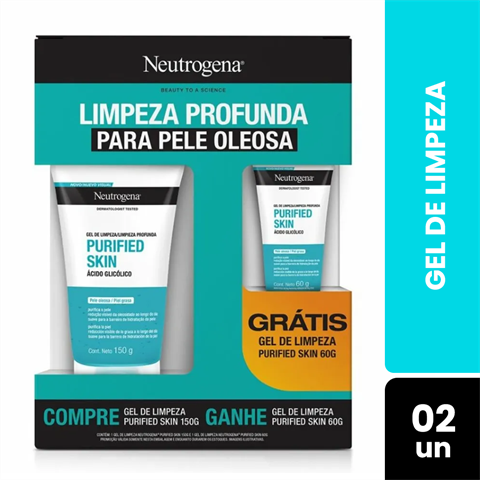 Kit Neutrogena Purified Skin Gel De Limpeza 150g + Gel De Limpeza 60g