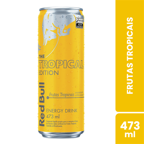 Red Bull The Tropical Edition Sabor Frutas Tropicais Com 473ml