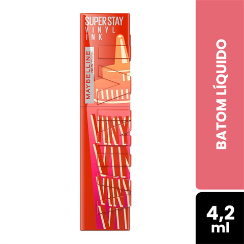 Batom Líquido Maybelline New York SuperStay Vinyl Ink Sauce Cor 200 Salsa Com 4,2ml