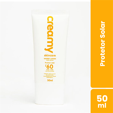 Protetor Solar Creamy Watery Lotion FPS60 Com 50ml