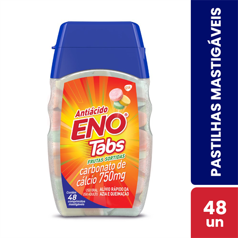Pastilhas Mastigáveis ENO 750g Frutas Sortidas Com 48 Unidades
