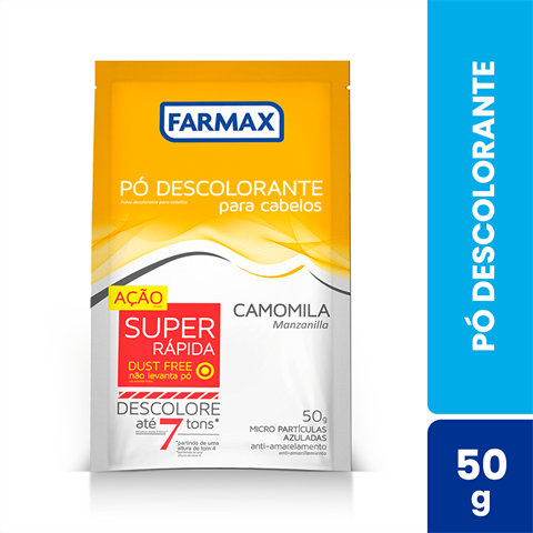 Pó Descolorante Para Cabelos Farmax Camomila Com 50g